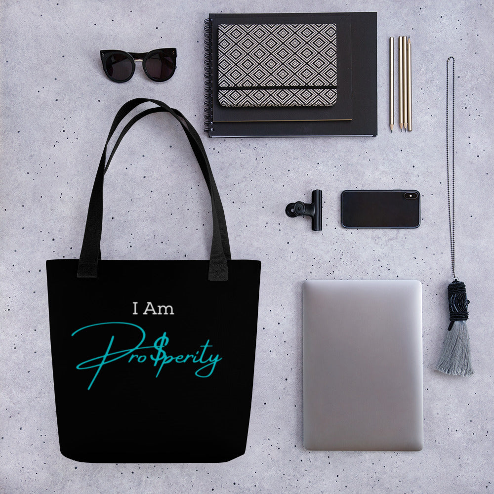 Tote Bag "I Am Prosperity" Turquoise