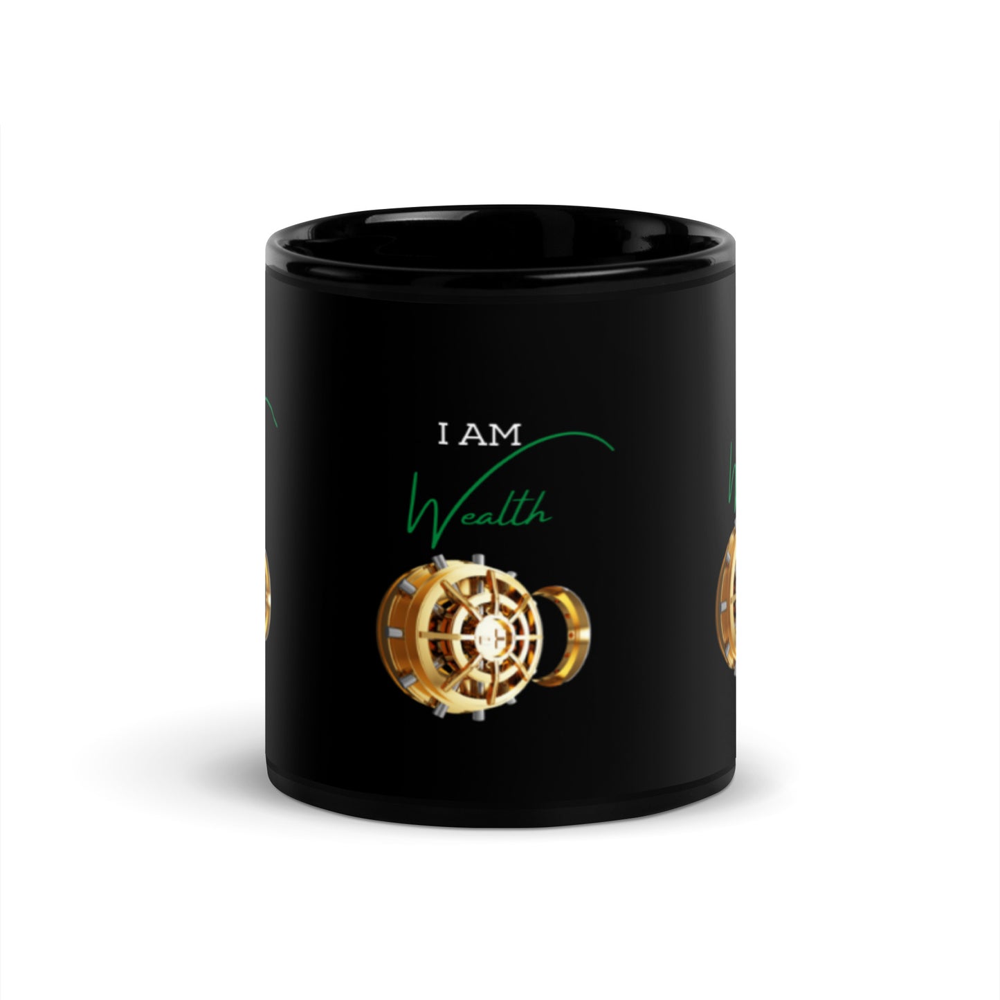 Mug "I Am Wealth" Black Glossy