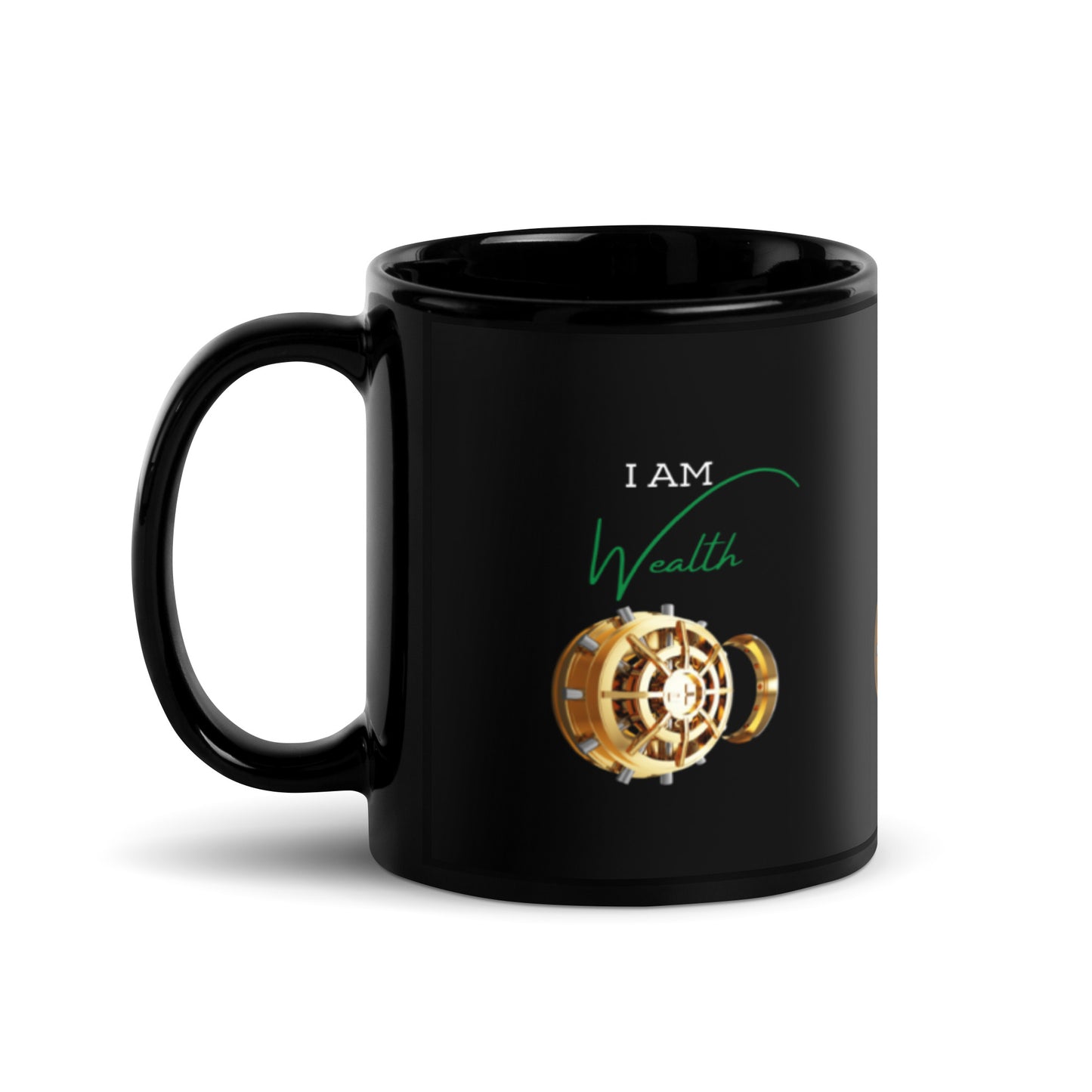 Mug "I Am Wealth" Black Glossy