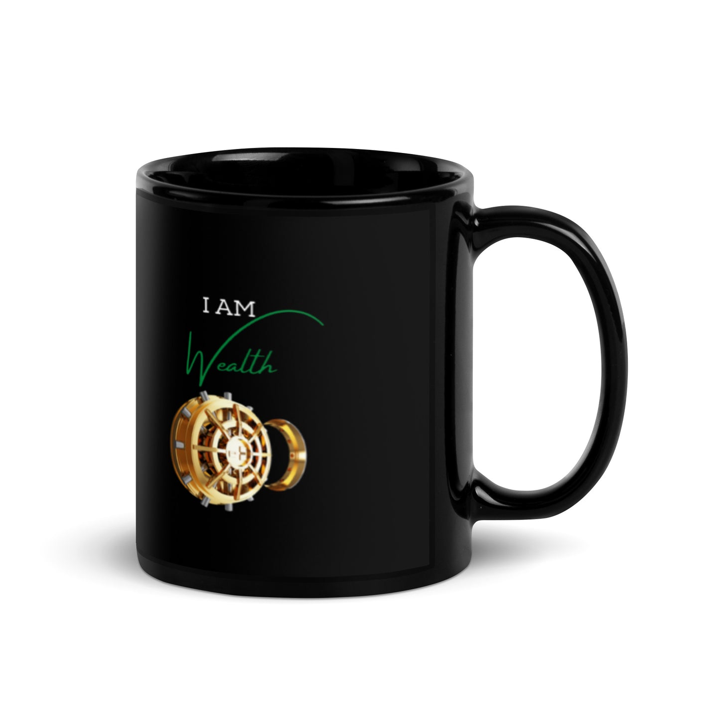 Mug "I Am Wealth" Black Glossy