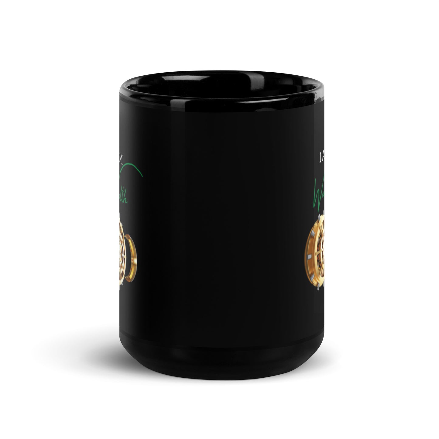 Mug "I Am Wealth" Black Glossy