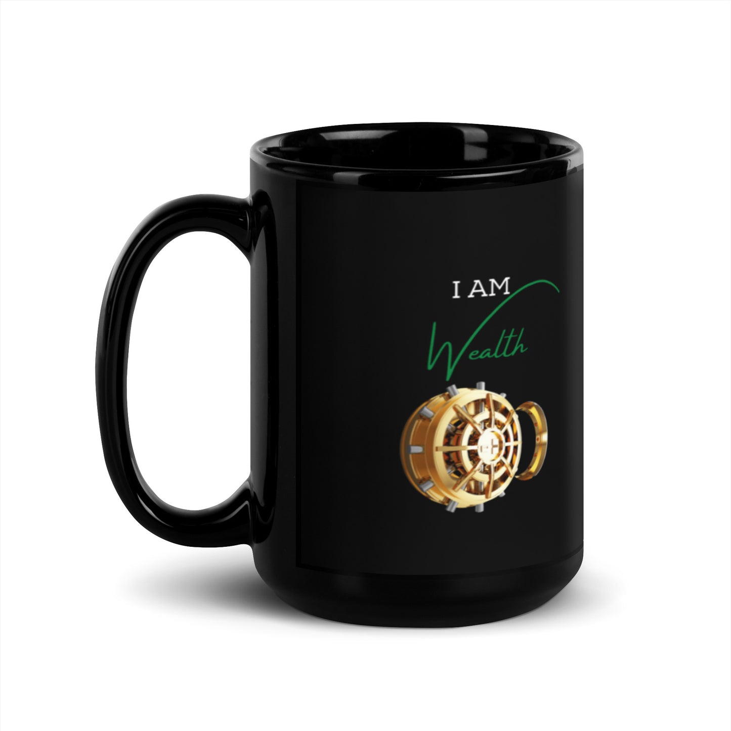 Mug "I Am Wealth" Black Glossy