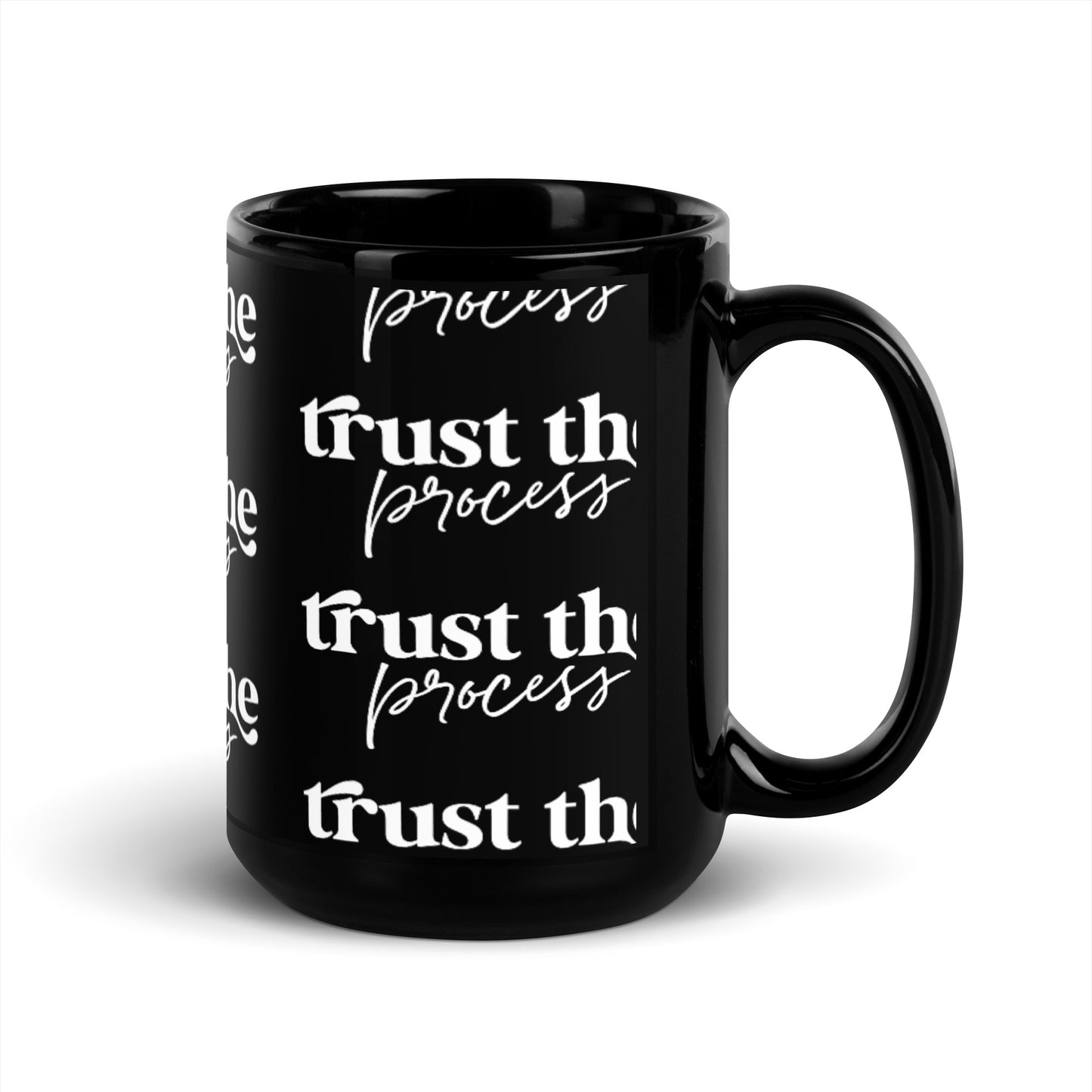 Mug Black Glossy "Trust The Process"