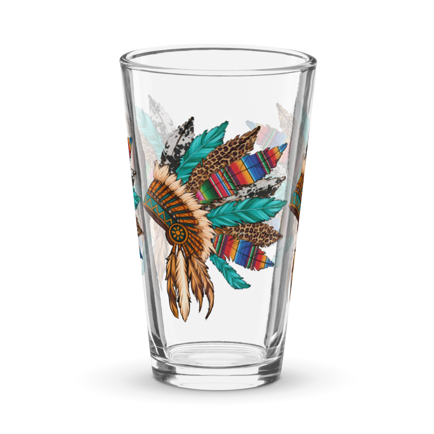 Glass "Native Headdress" Multicolor