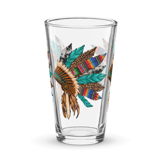 Glass "Native Headdress" Multicolor