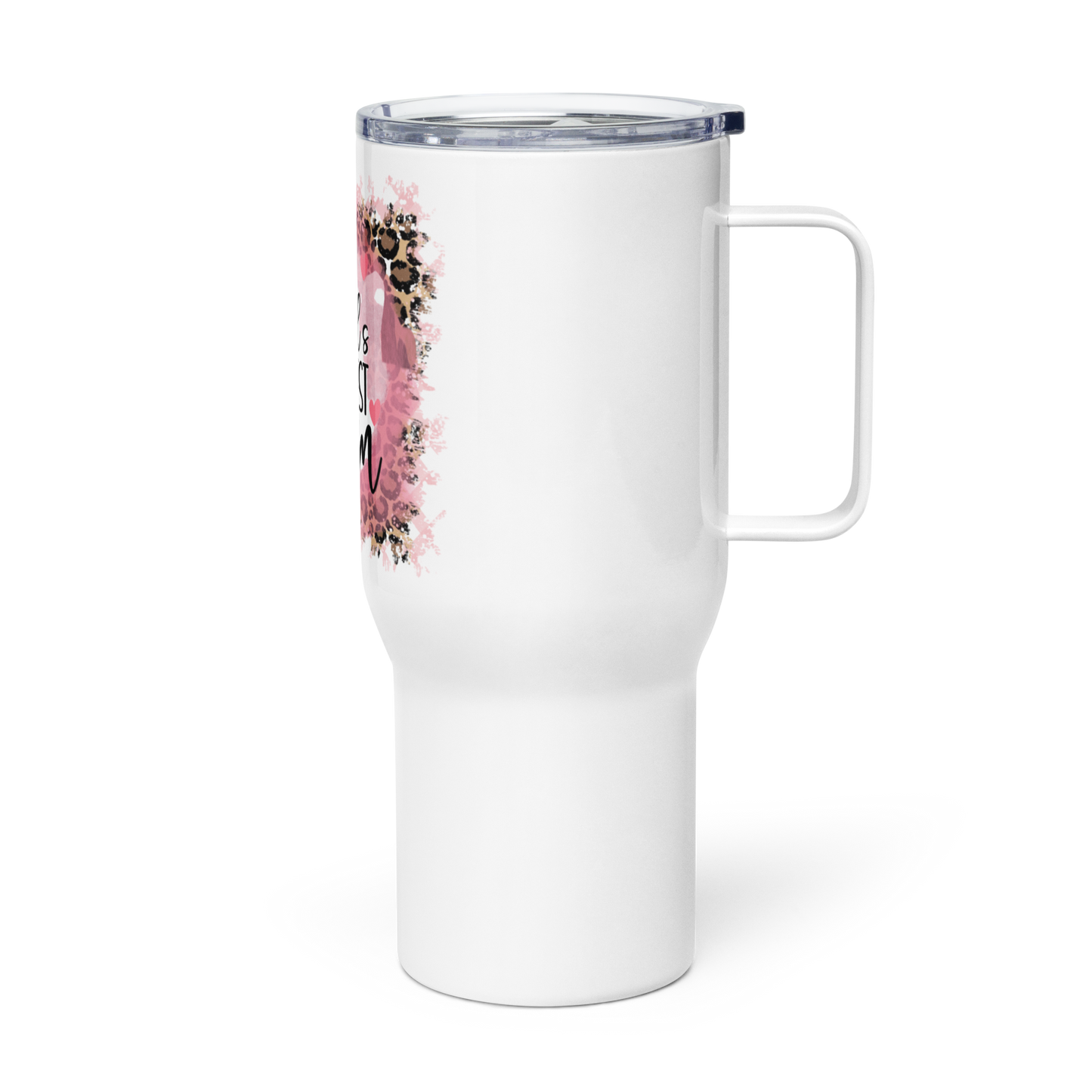 Travel Mug w/handle "Best Mom Ever"