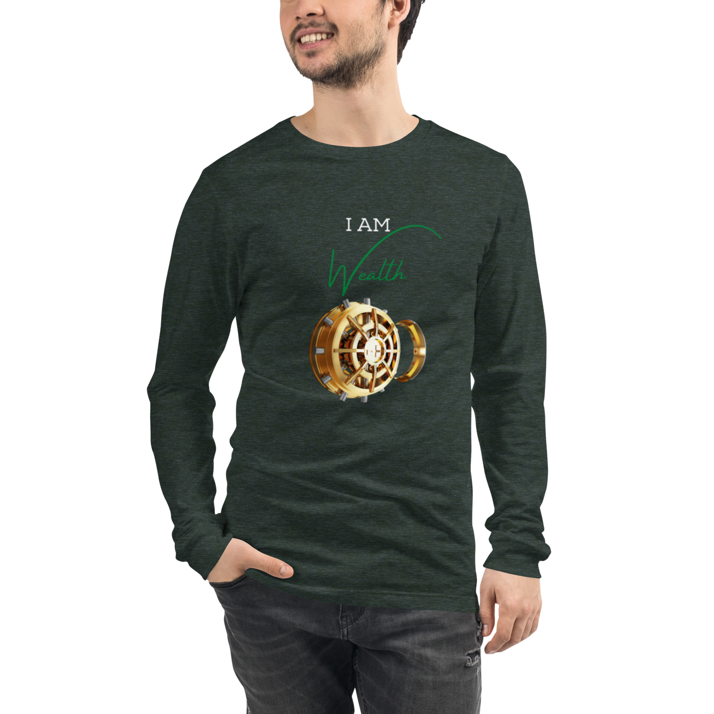 Unisex M/W Long Sleeve "I Am Wealth"