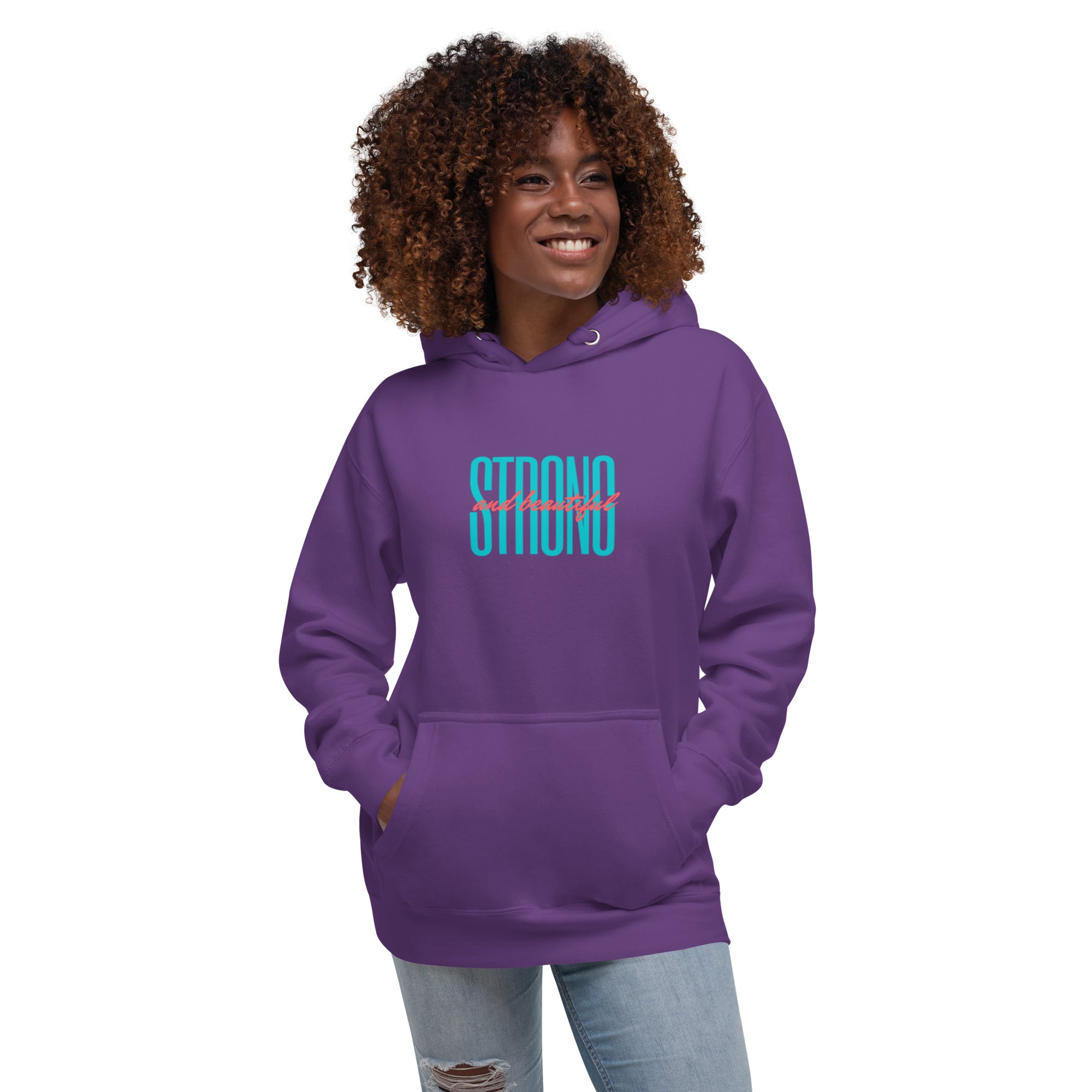 Purple and turquoise online hoodie