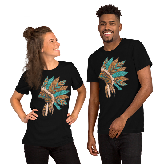 Unisex M/W Indigenous "Chief Turquoise" T-shirt