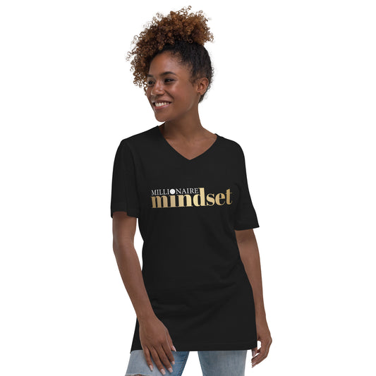 Unisex W/M V-Neck T-Shirt "Millionaire Mindset"